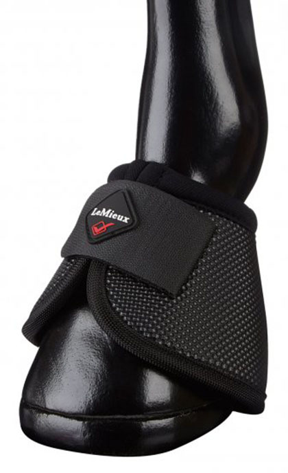 Black Over Reach Boots LeMieux ProSport Rubber Bell Boots Soft/Flexible 